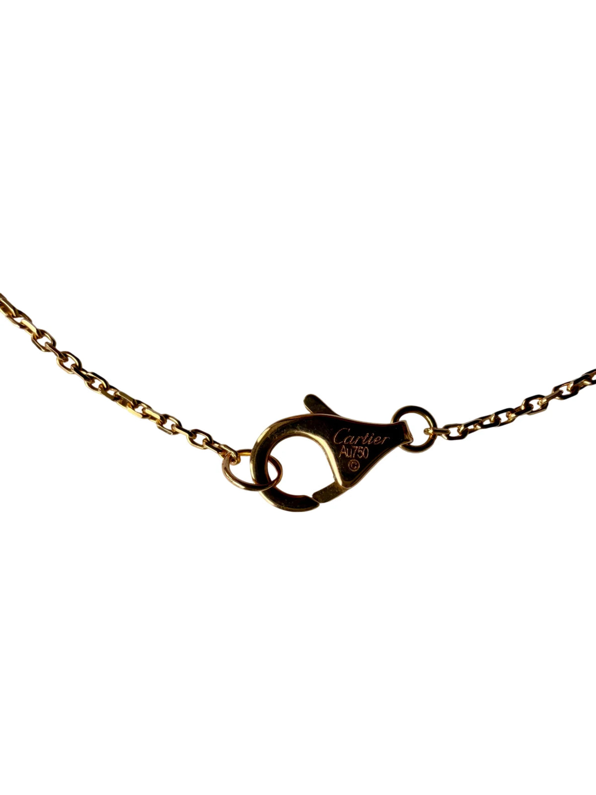 Collier Pendentif CARTIER "Trinity Mini" en or blanc, or jaune, or rose et saphir