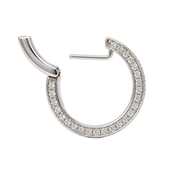 Boucles d’oreilles Créoles en or blanc et diamants