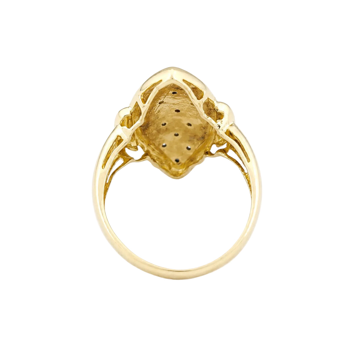 Bague Marquise en or jaune et diamants