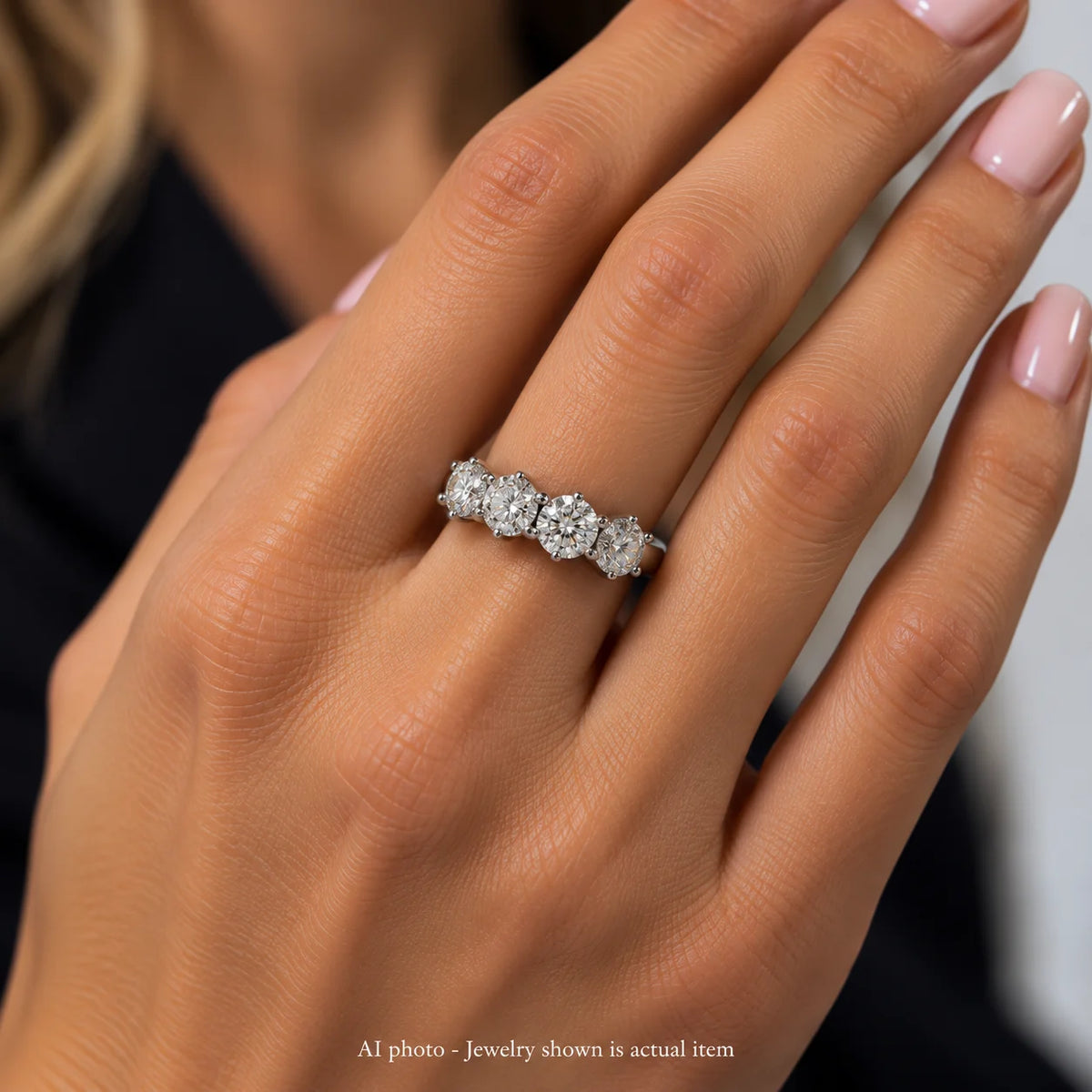 Bague en or blanc et diamants