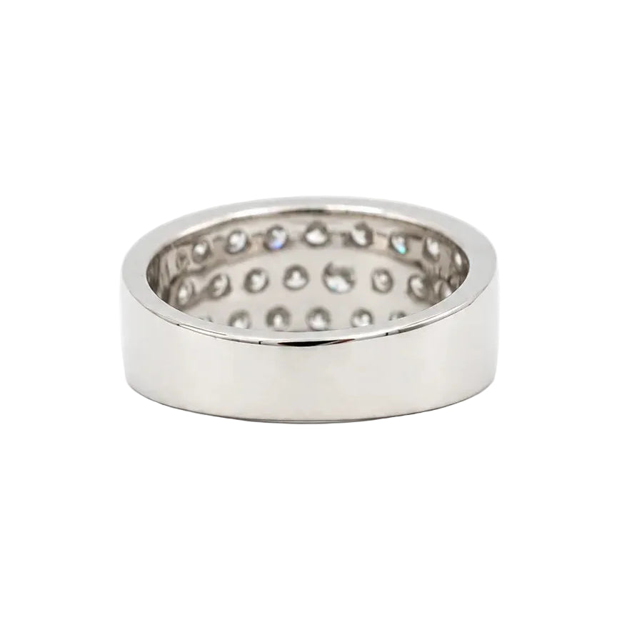 Bague Bandeau en or blanc et diamants