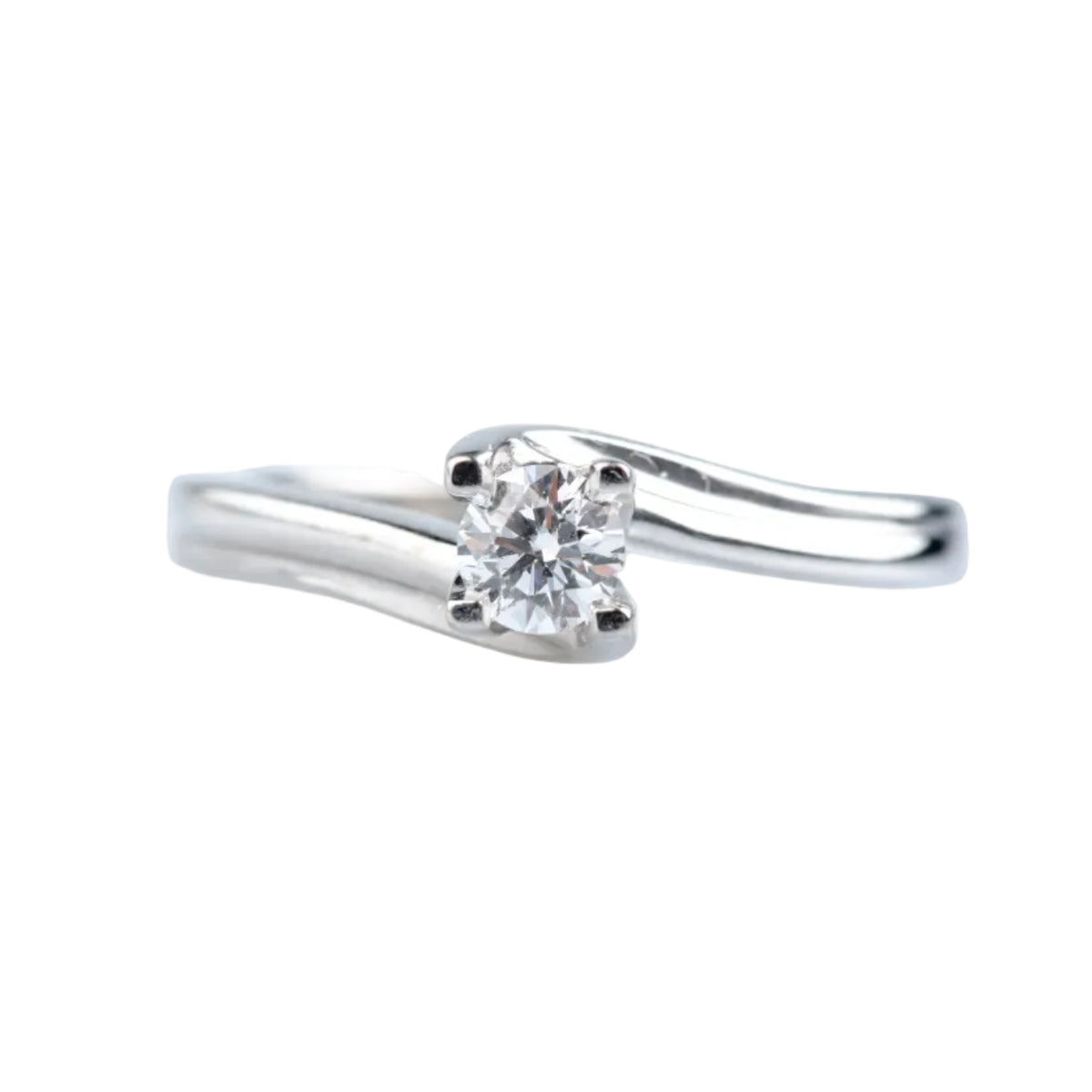Bague Solitaire en or blanc et diamant