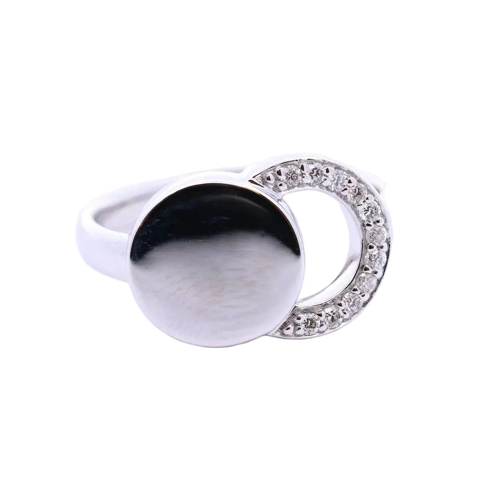 Bague DINH VAN "Ombre de lune" en or blanc et diamants