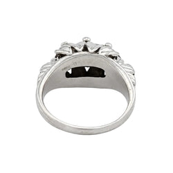 Bague Dôme en or blanc et diamants