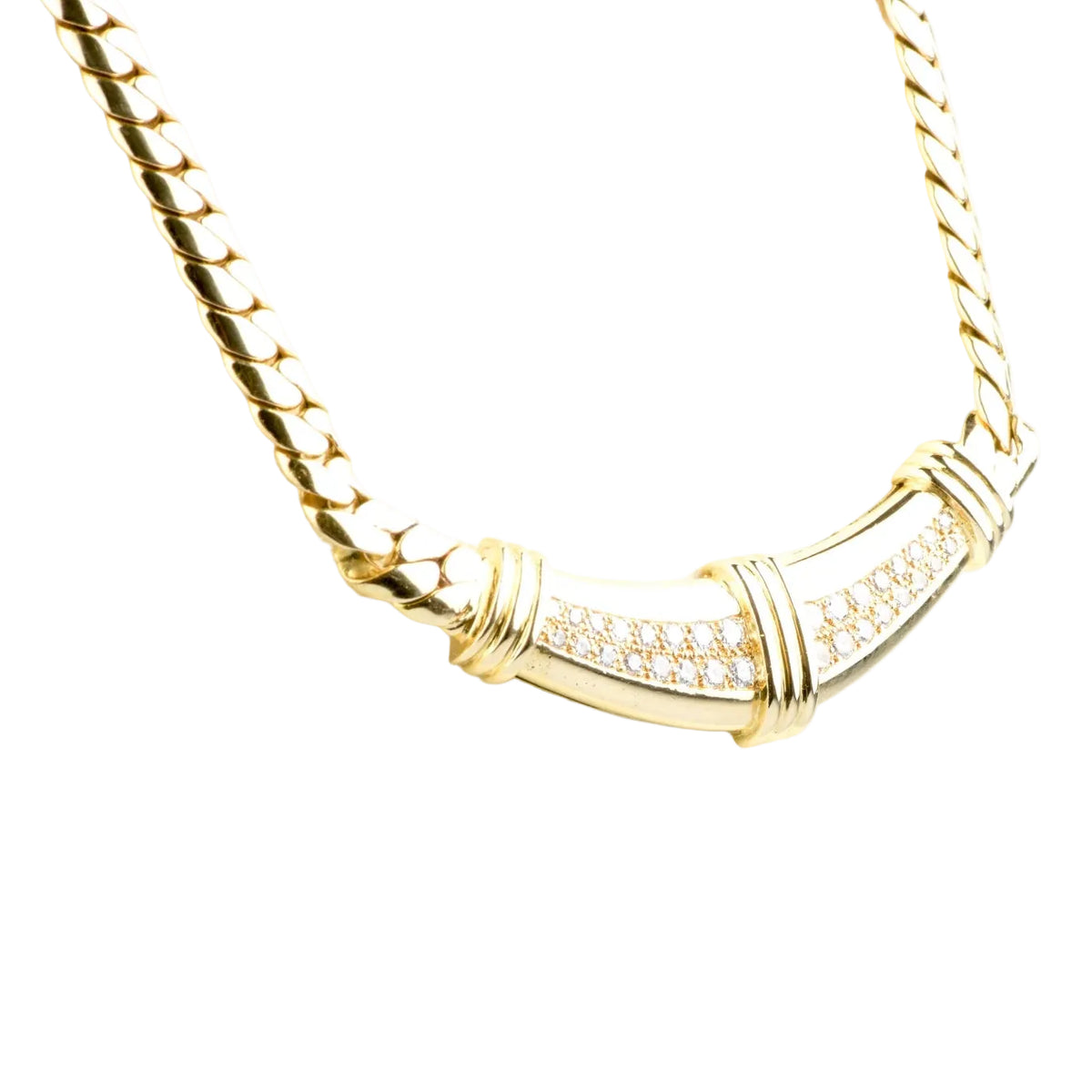 Collier Maille en or jaune et diamants