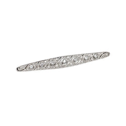 Broche Barrette en platine et diamants