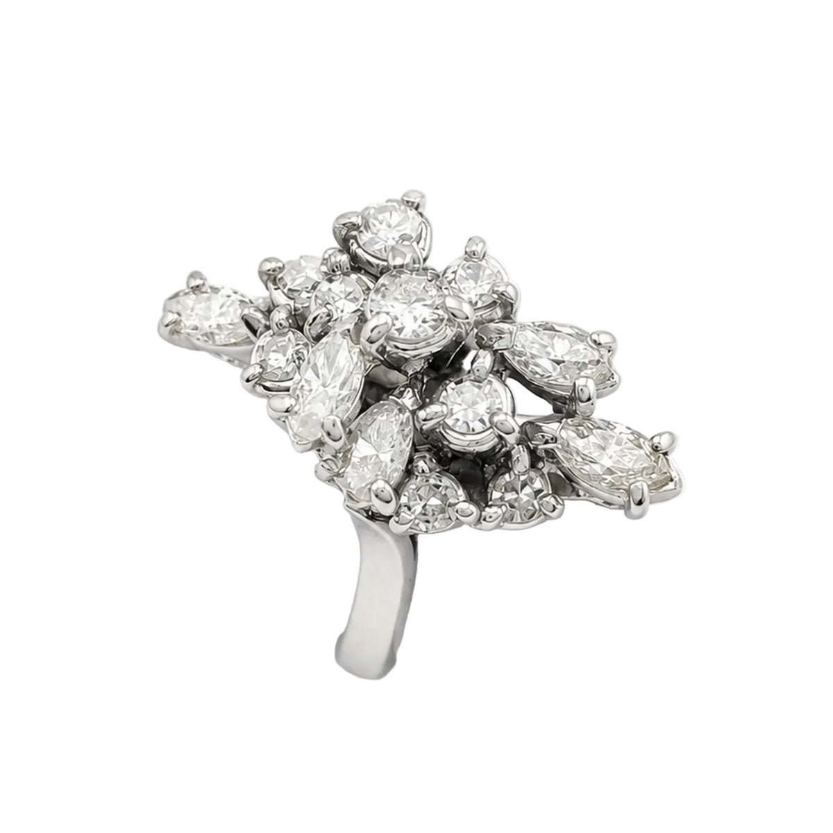 Bague en or blanc et diamants