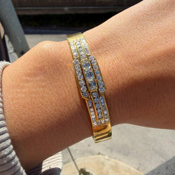 Bracelet Jonc en or jaune et diamants