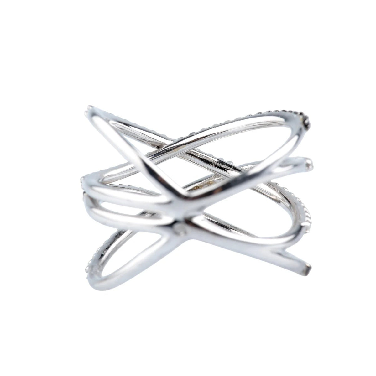 Bague Pavée en or blanc et diamants