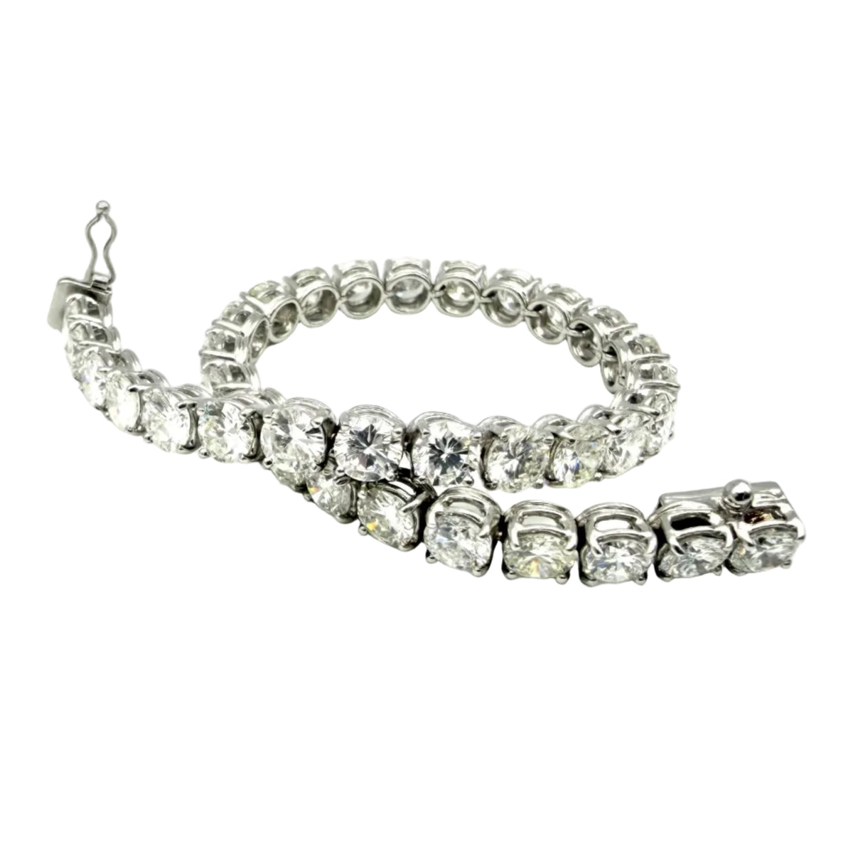 Bracelet Ligne en or blanc et diamants