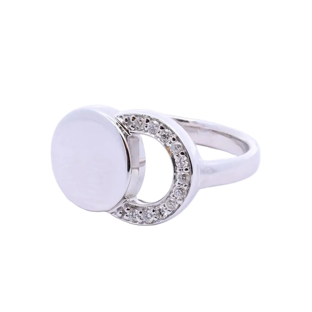 Bague DINH VAN "Ombre de lune" en or blanc et diamants