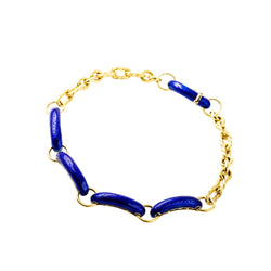 Collier Ras de cou UNOAERRE en or jaune et émail