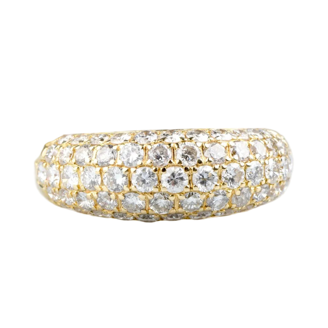 Bague Pavée en or jaune et diamants