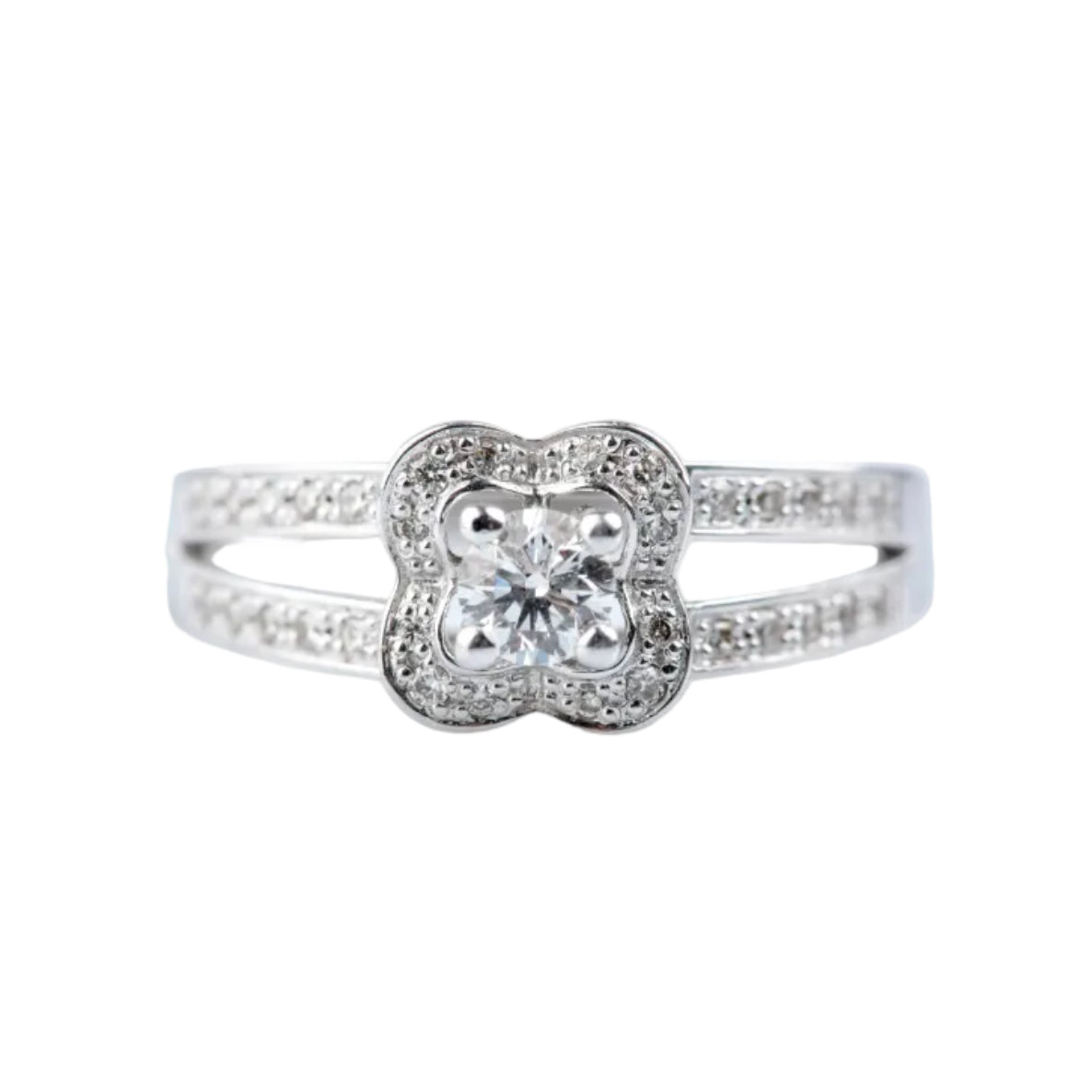 Bague Entourage MAUBOUSSIN "Moi aime toi" en or blanc et diamants