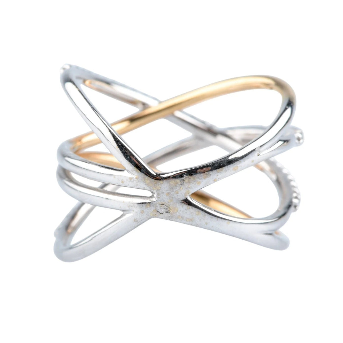 Bague Pavée en or blanc, or jaune et diamants