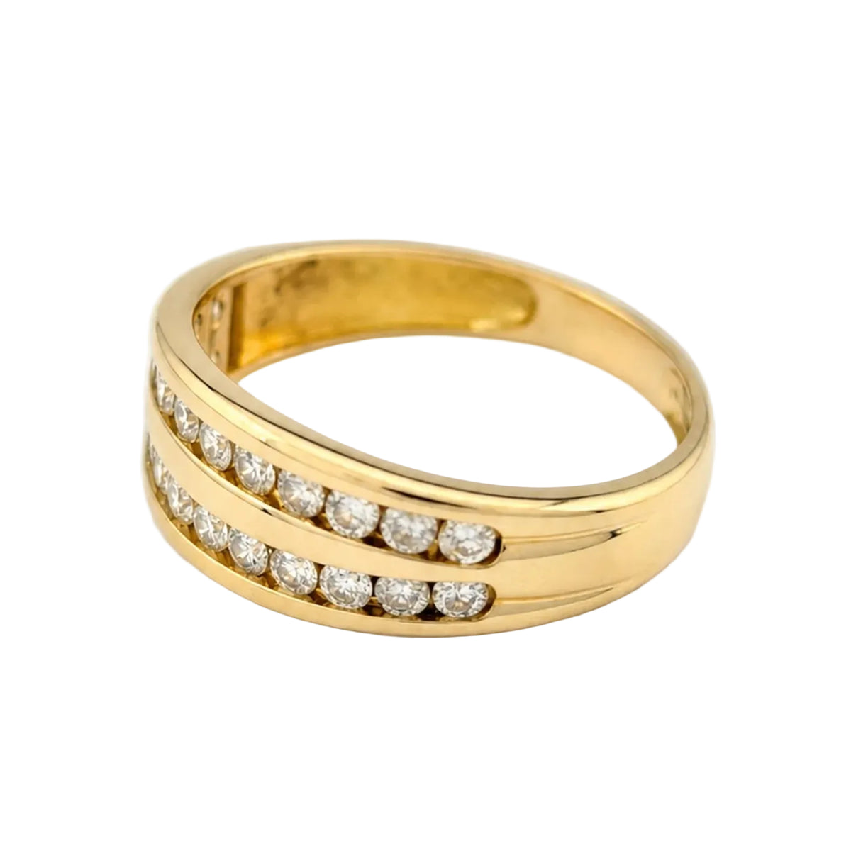 Bague Alliance en or jaune et diamants