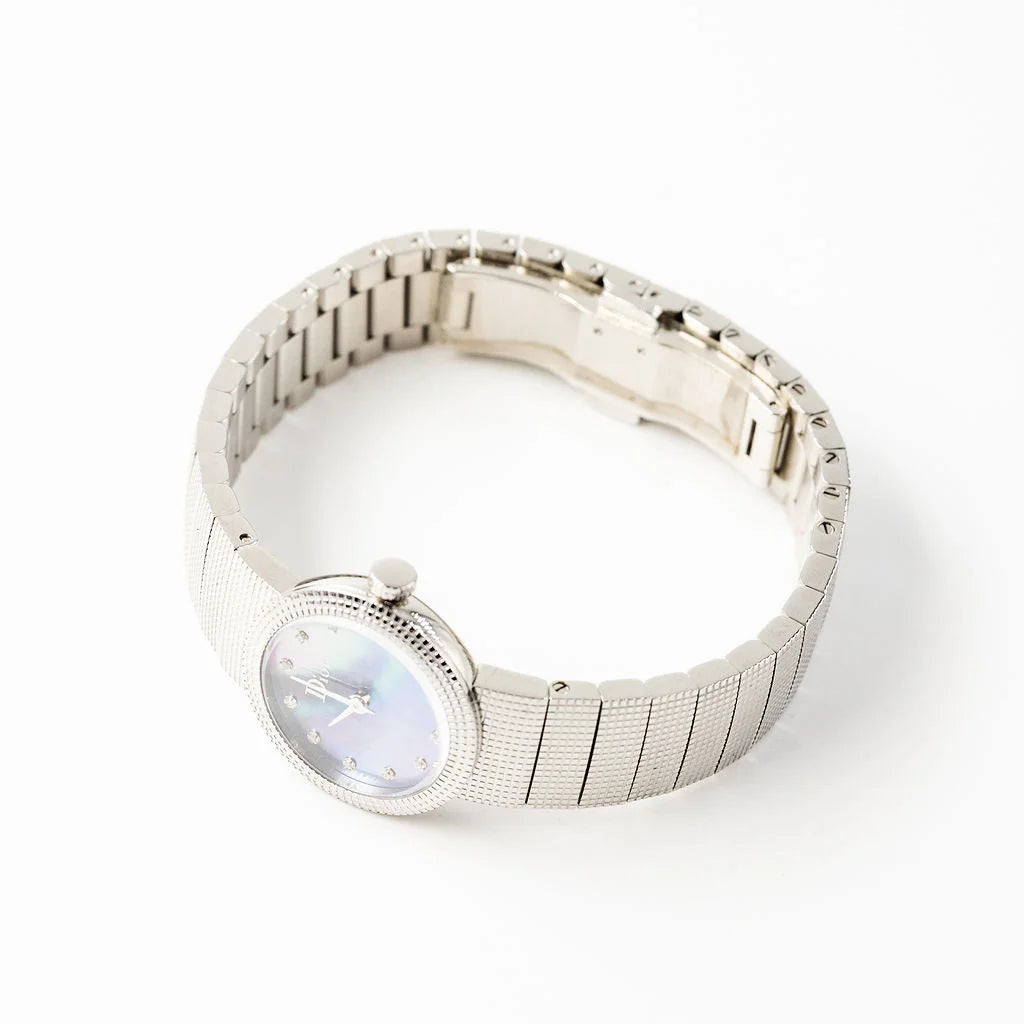 Montre de dame DIOR "La Baby D" en acier, nacre et diamants