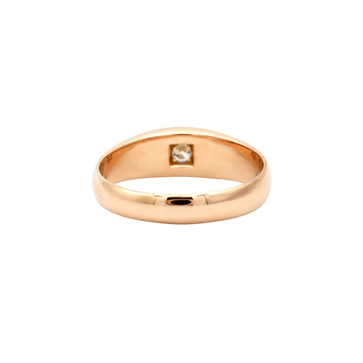 Bague Jonc en or blanc, or rose et diamant
