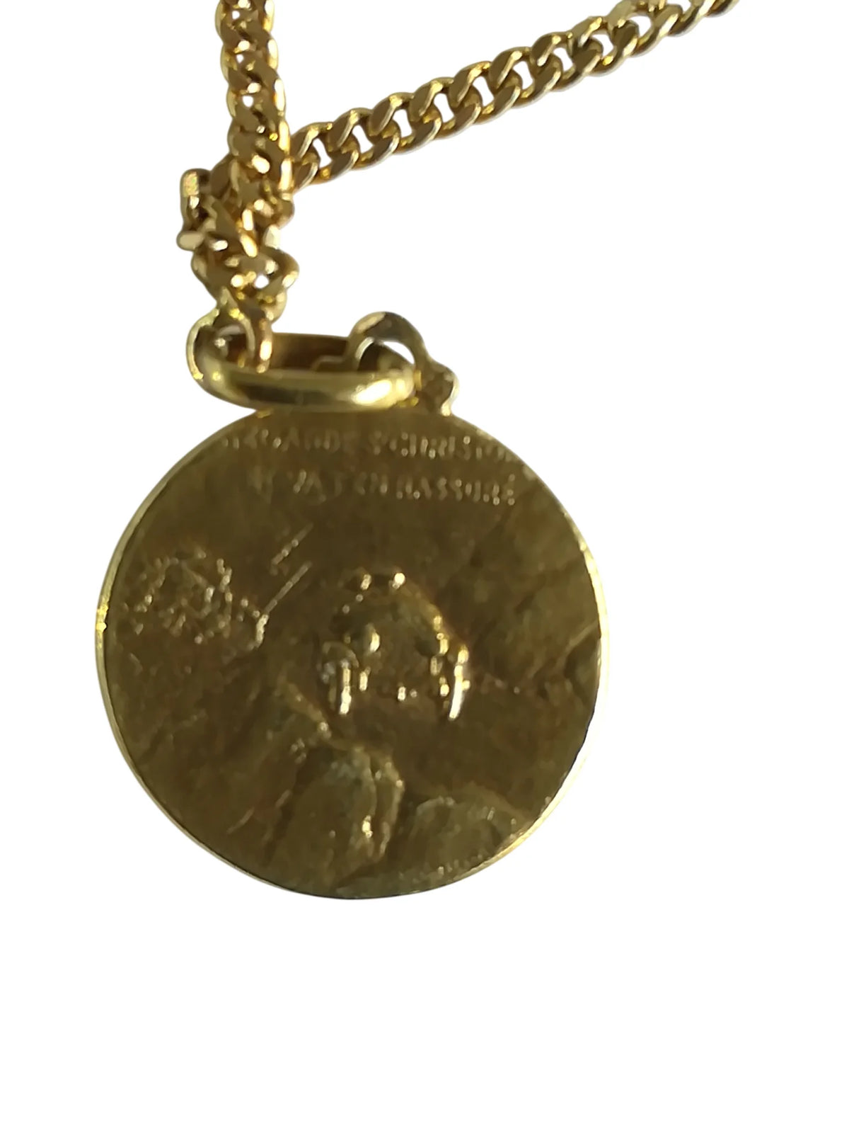 Collier Or Jaune 3 Médailles Religieuses