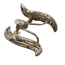 Boucles d'oreilles en platine et diamants