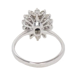 Bague Marguerite en or blanc, saphir et diamants