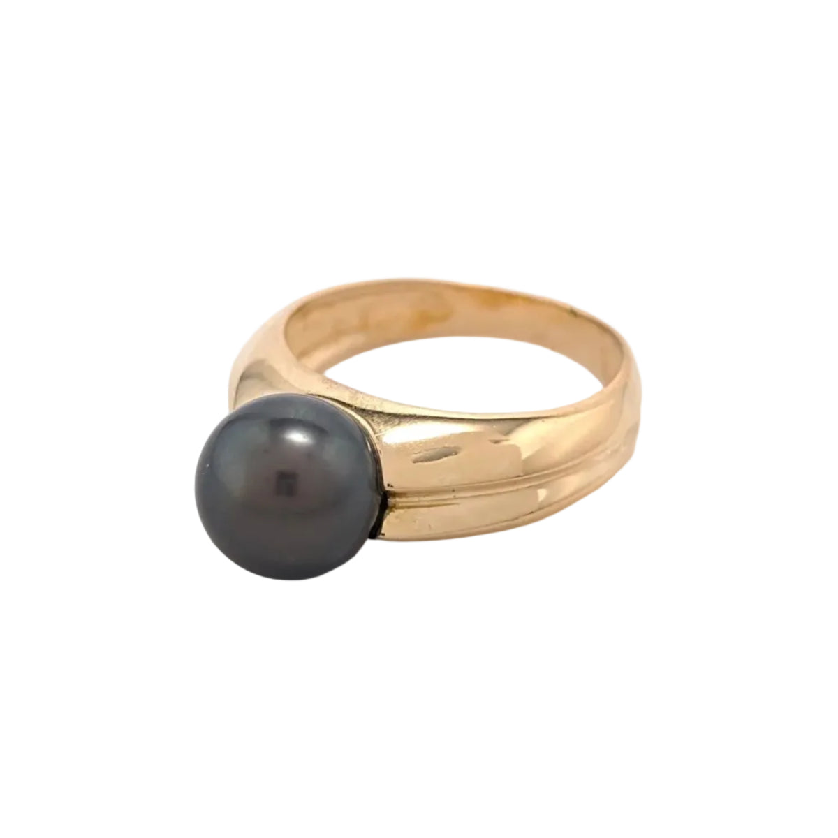 Bague Solitaire en or jaune et perle