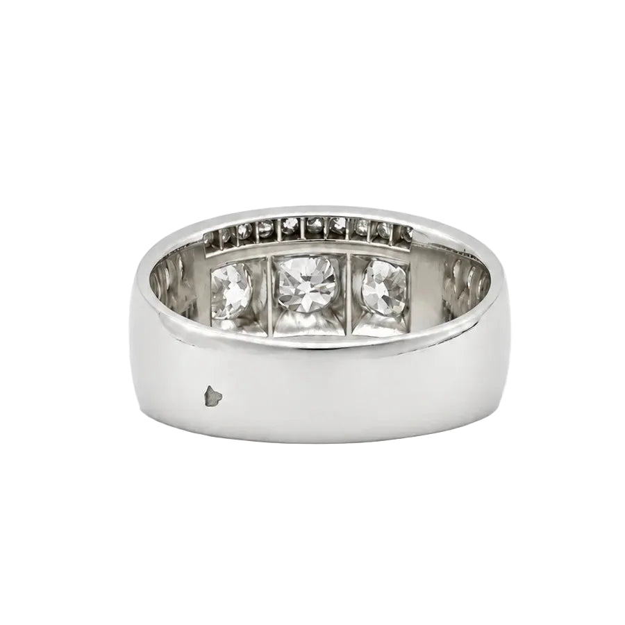 Bague Trilogie en platine et diamants