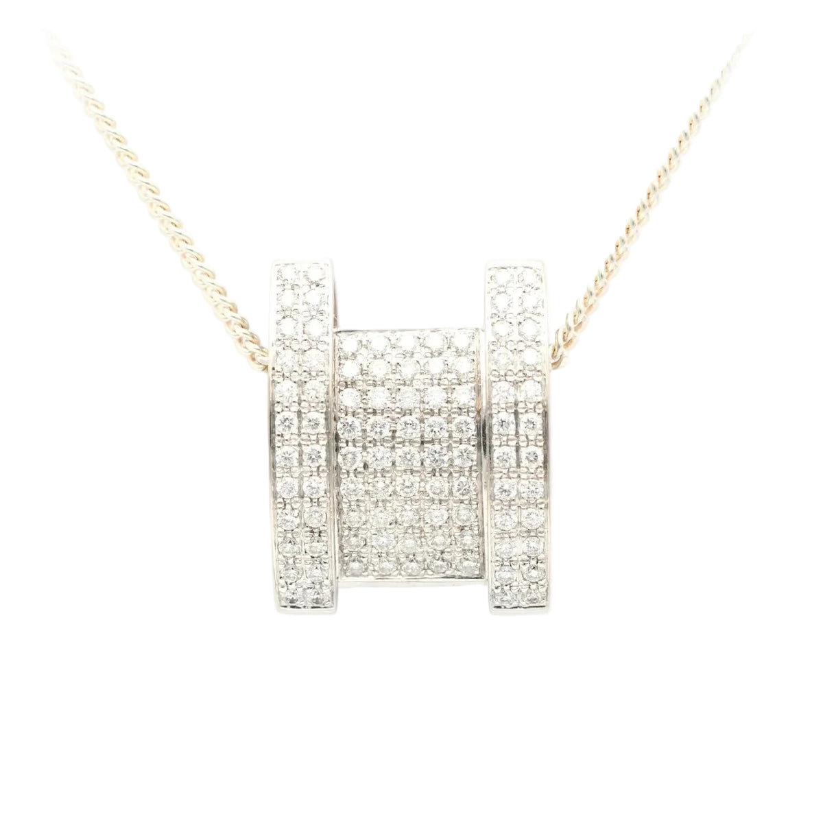 Pendentif en or blanc et diamants