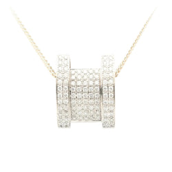 Pendentif en or blanc et diamants