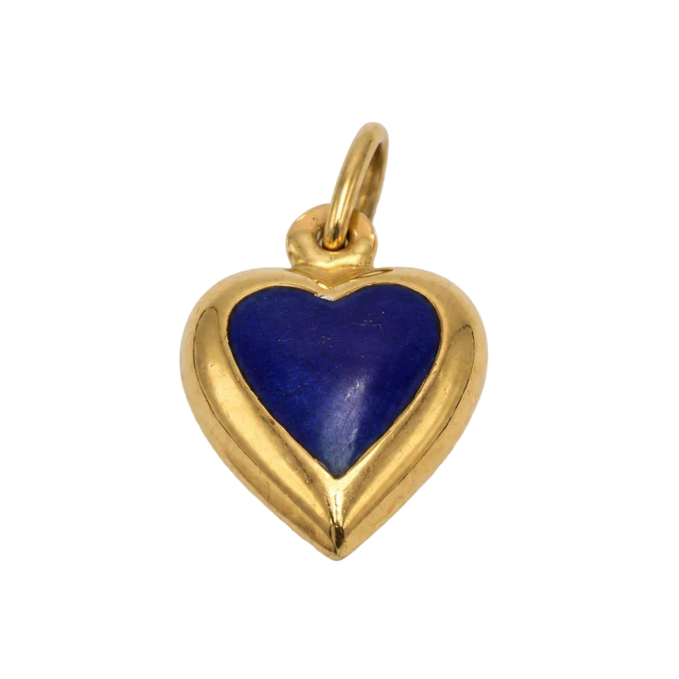 Pendentif en or jaune et émail