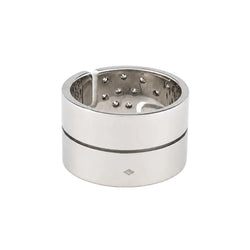 Bague Bandeau DINH VAN "Seventies" en or blanc et diamants