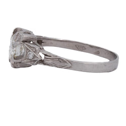 Bague Solitaire en platine et diamants