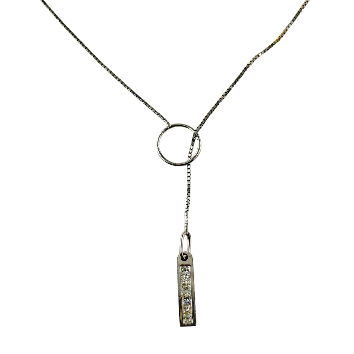 Collier Pendentif en or blanc et diamants