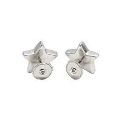 Boucles d’oreilles Puces en or blanc et diamants