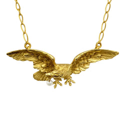 Collier Pendentif en or jaune et perle