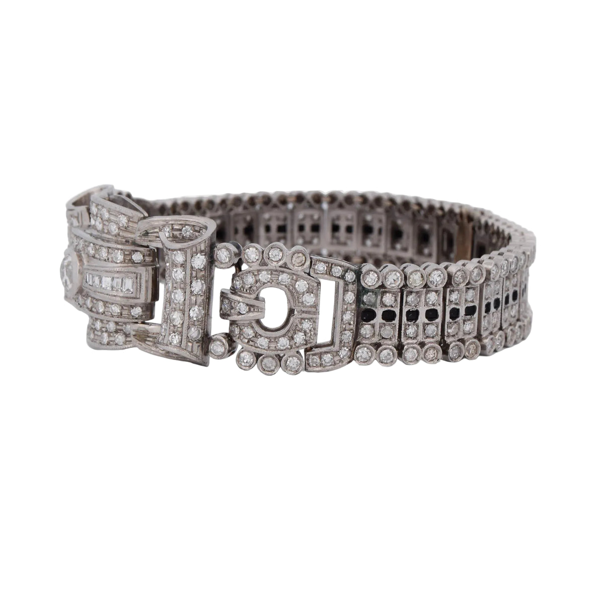 Bracelet en platine et diamants
