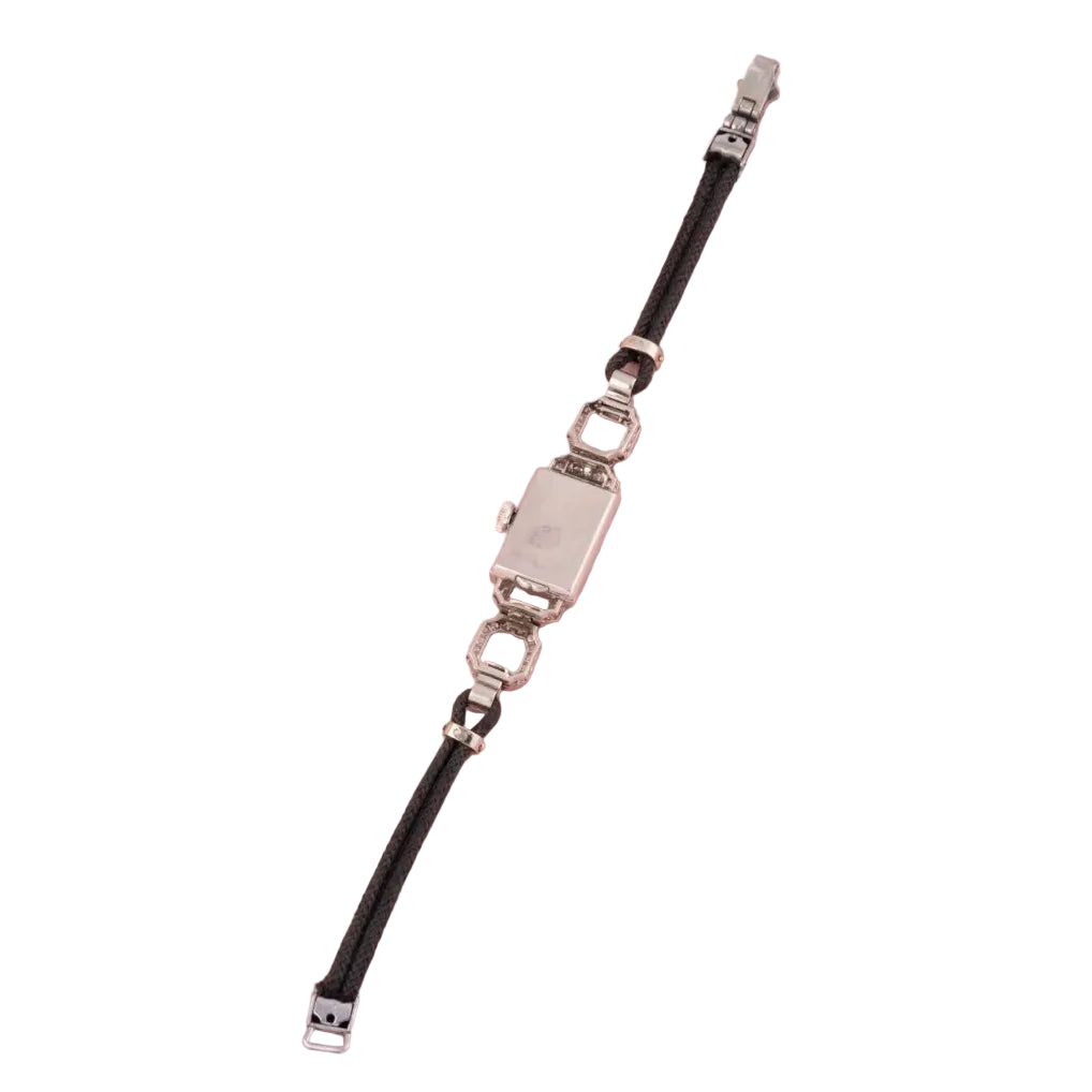Montre en or blanc, platine et diamants