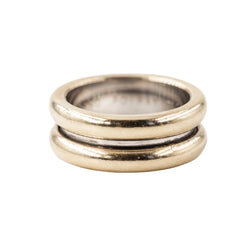 Bague Bandeau POIRAY "Symboles" en or blanc, en or jaune et en or rose