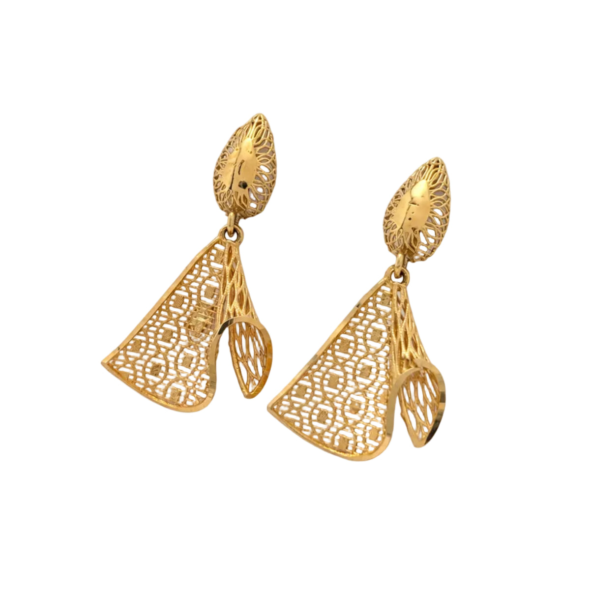 Boucles d’oreilles Pendantes en or jaune