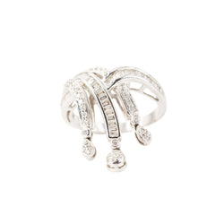 Bague Rubans en or blanc et diamants