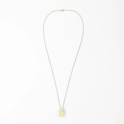 Collier Pendentif en or blanc, diamant fancy yellow et diamant