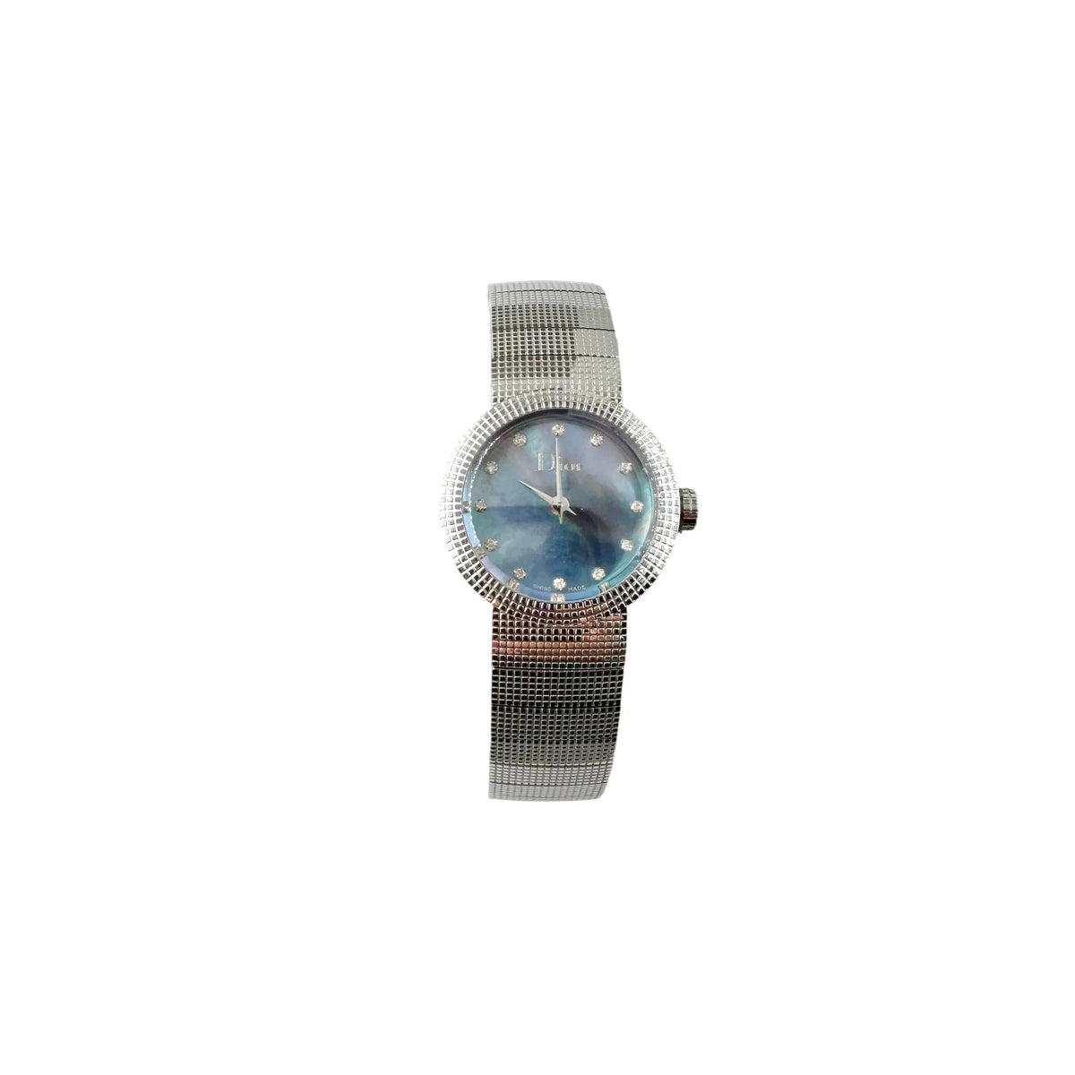 Montre de dame DIOR "La Baby D" en acier, nacre et diamants