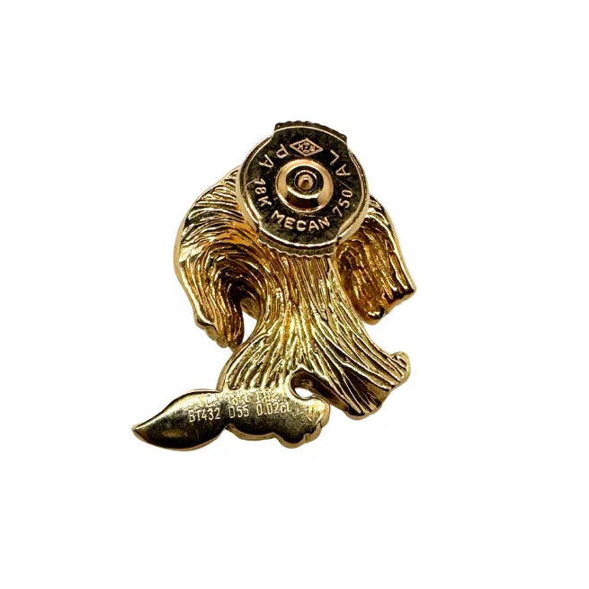 Broche Pin's VAN CLEEF & ARPELS en or jaune, onyx et émeraudes