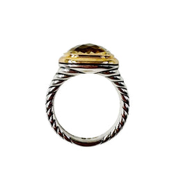 Bague DAVID YURMAN Albion en or jaune, argent et citrine