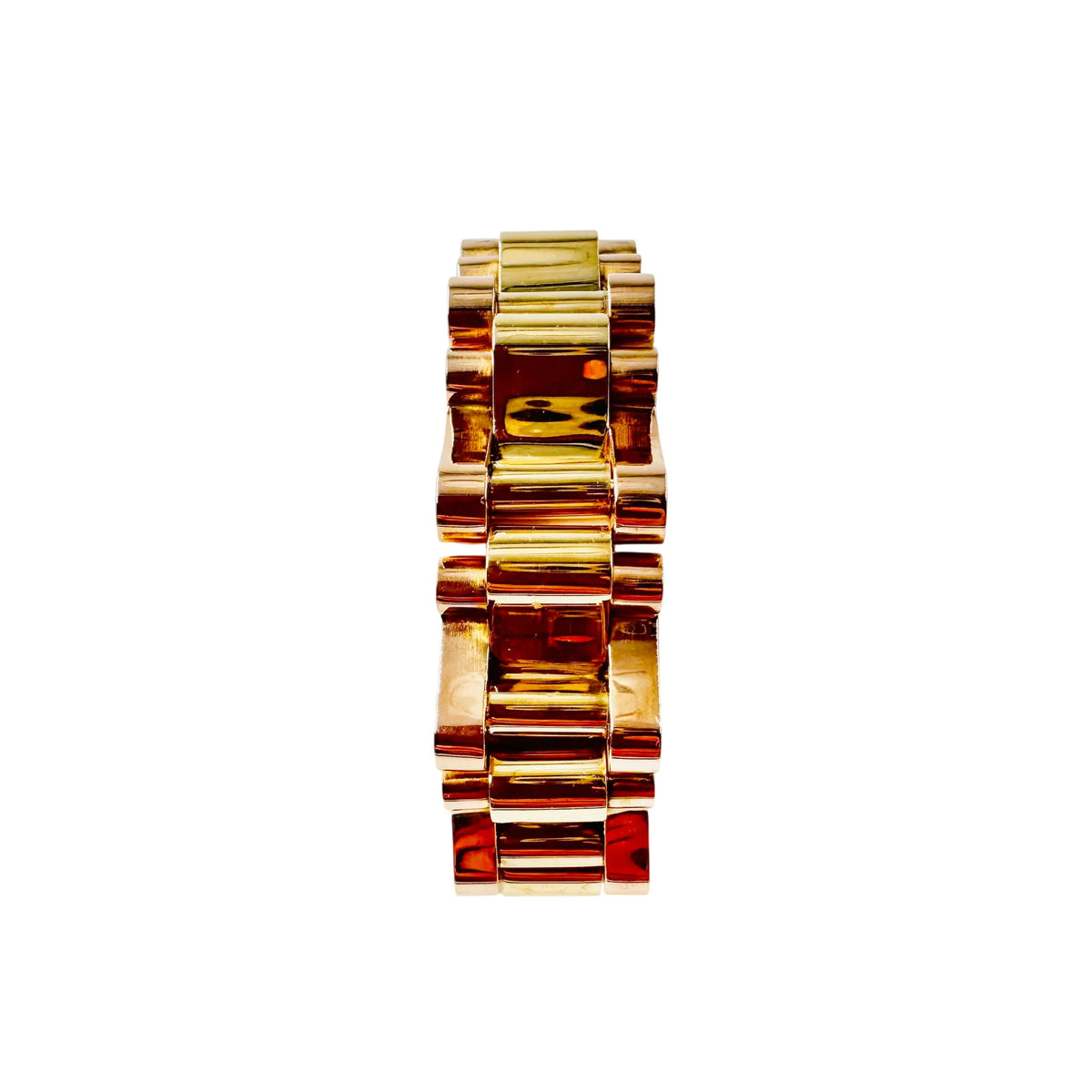 Bracelet tank en or jaune