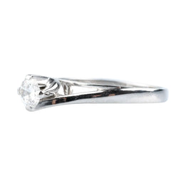 Bague Solitaire en or blanc et diamant