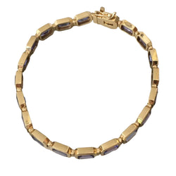Bracelet Ligne en or jaune et tanzanites