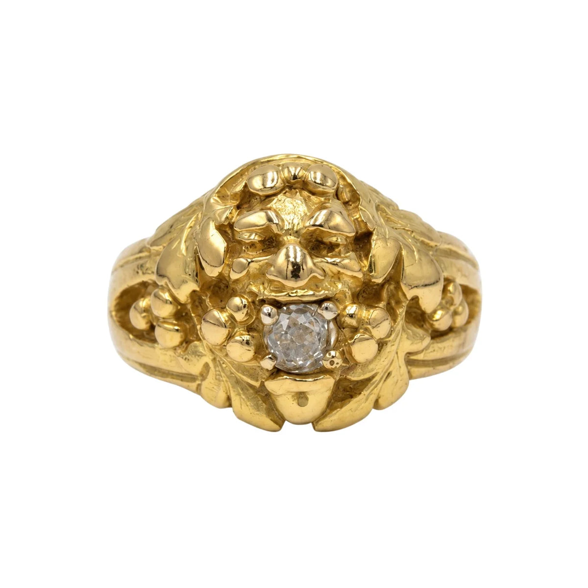 Bague en or jaune et diamant