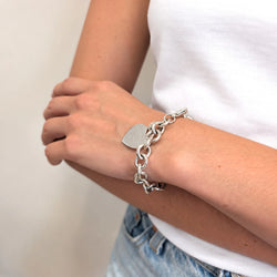 Bracelet Maille TIFFANY & CO. "Please Return to Tiffany & CO. New York" en argent