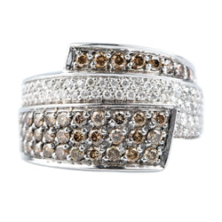 Bague Pavée en or jaune et diamants